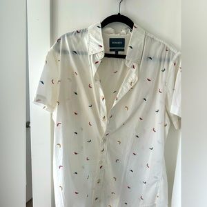 Bonobos chile pepper short sleeve collar shirt (L)